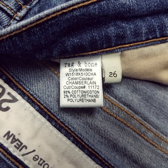 Rag & Bone DASH Relaxed Skinny Jeans 26 - Picture 6 of 9